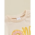 thumbnail image 6 of Aojekbee Baby Girls Birthday Jumpsuit Casual Donut Embroidery Short Sleeve Newborn Romper for Toddler Cute Clothes, 6 of 10