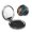 Round Shape, variant on Pug Riding To The Moon Funny Portable Double-Sided Face Mirror Round Shape, Magnifying Compact Pocket Mirror with PU Leather Cover