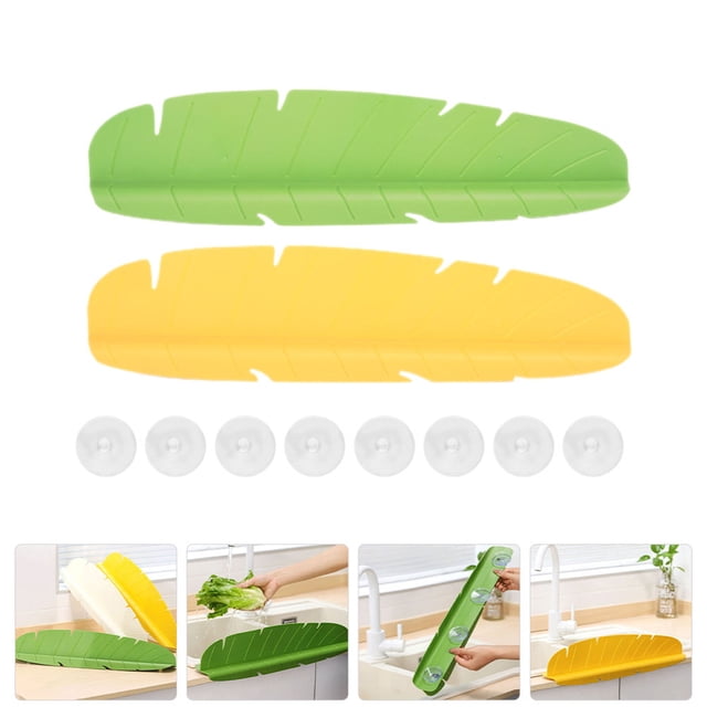 UPOUART Suction Cup Sink 2 Pieces Retaining Plate For Kitchen Sink Splash-Proof Easy To Clean Non-Slip