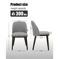 thumbnail image 5 of EOP Modern Upholstered Dining Chairs Set of 4, Wooden Dining Side Chairs with Curved Backrest, Armless Kitchen Chairs for Dining Room & Restaurant, Light Gray, 5 of 5
