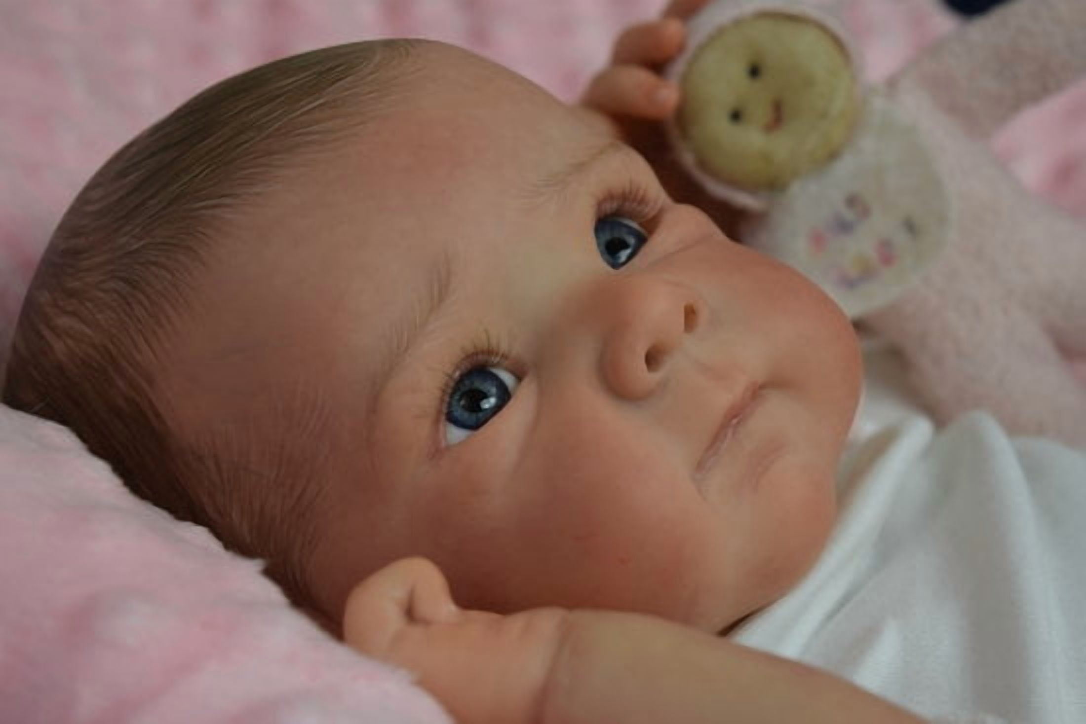 20 Inch Reborn Baby Doll Girl Full Body Vinyl Lifelike Realistic Doll Hand Painted Hair Soft Touch Waterproof Bath Doll Gift for Kids Age 3+