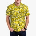 thumbnail image 2 of Balery Banana A Printed Men’s Short Sleeve Polo Shirt, Midweight Men's Shirt,Golf Polo shirts -Medium, 2 of 8