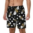 thumbnail image 2 of Haiem Honey Bees at Night Mens Swim Trunks with Compression Liner 2 in 1 Swimming Shorts Stretch Swimwear Quick Dry,Board Shorts-Medium, 2 of 9
