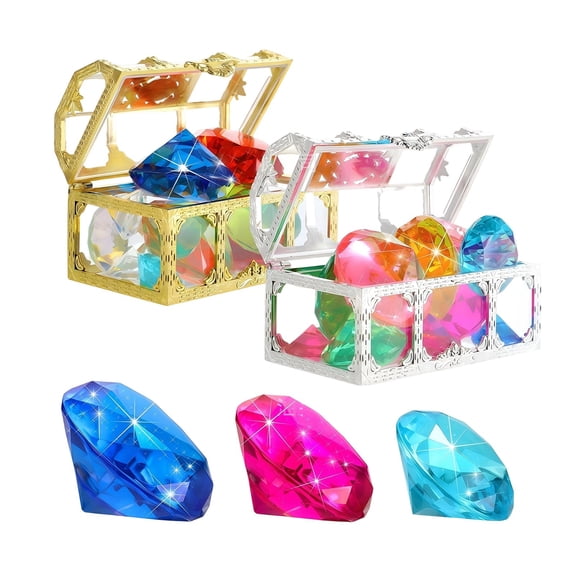 Knisume Underwater Treasure Hunt Pool Toy Set - Diving Chest with Coins for Swimming Pool, Summer Beach Water Game, Interactive Sinkable Toy for Pool & Outdoor Fun,A