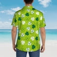 thumbnail image 6 of Balery St Patrick's Day7 Print Men's Hawaiian Shirts Short Sleeve Beach Shirt Relaxed Fit Vacation Button Down Shirts-XX-Large, 6 of 9