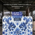 thumbnail image 3 of Digital Bathroom Scale with Large LCD Display,High Capacity Scale 400 lbs High Precision body fat scale-Blue And White Porcelain Pattern Symmetrical Composition, 3 of 4