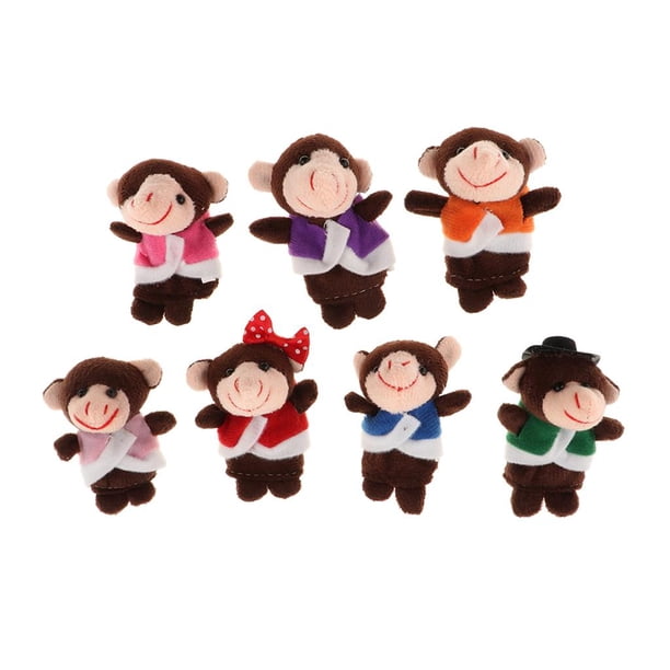 Finger Puppets Set, Five Little Monkeys Jumping on the Bed with