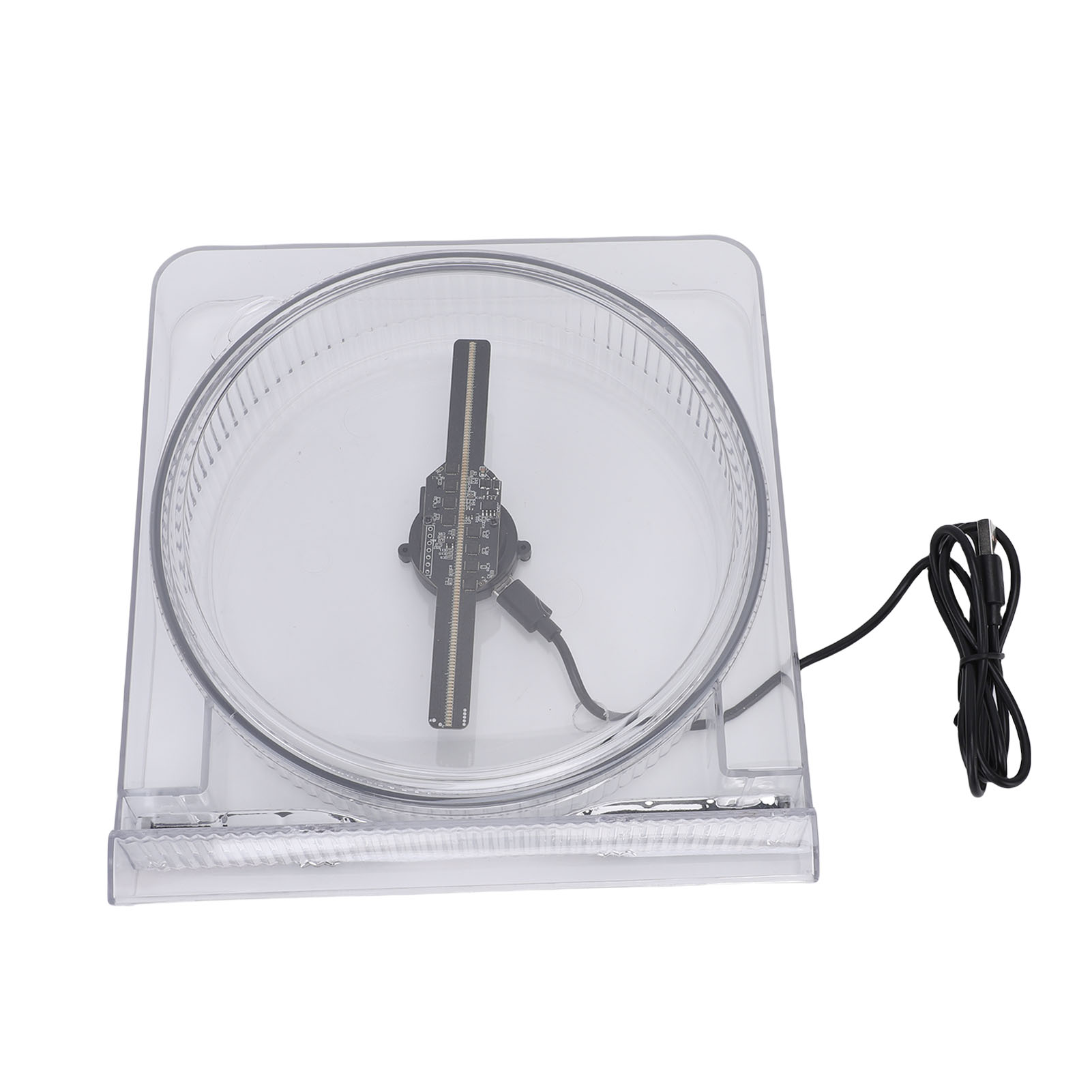 Elowen 3D Hologram Projector Holographic 3D Hologram Fan 5.5 Inch 2000x128 APP Control 3D Holographic Projector Advertising Display Fan with 128 LED Beads for Shop Party Bar
