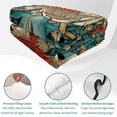 thumbnail image 4 of Twin XL Quilt Set 68''x98'', William Morris Plant Floral Lightweight Bedspread Coverlet Set with 2 Pillow Shams, Retro Lotus Flower Leaves Breathable All Season Quilt Bedding for Dorm/Guest Room, 4 of 9