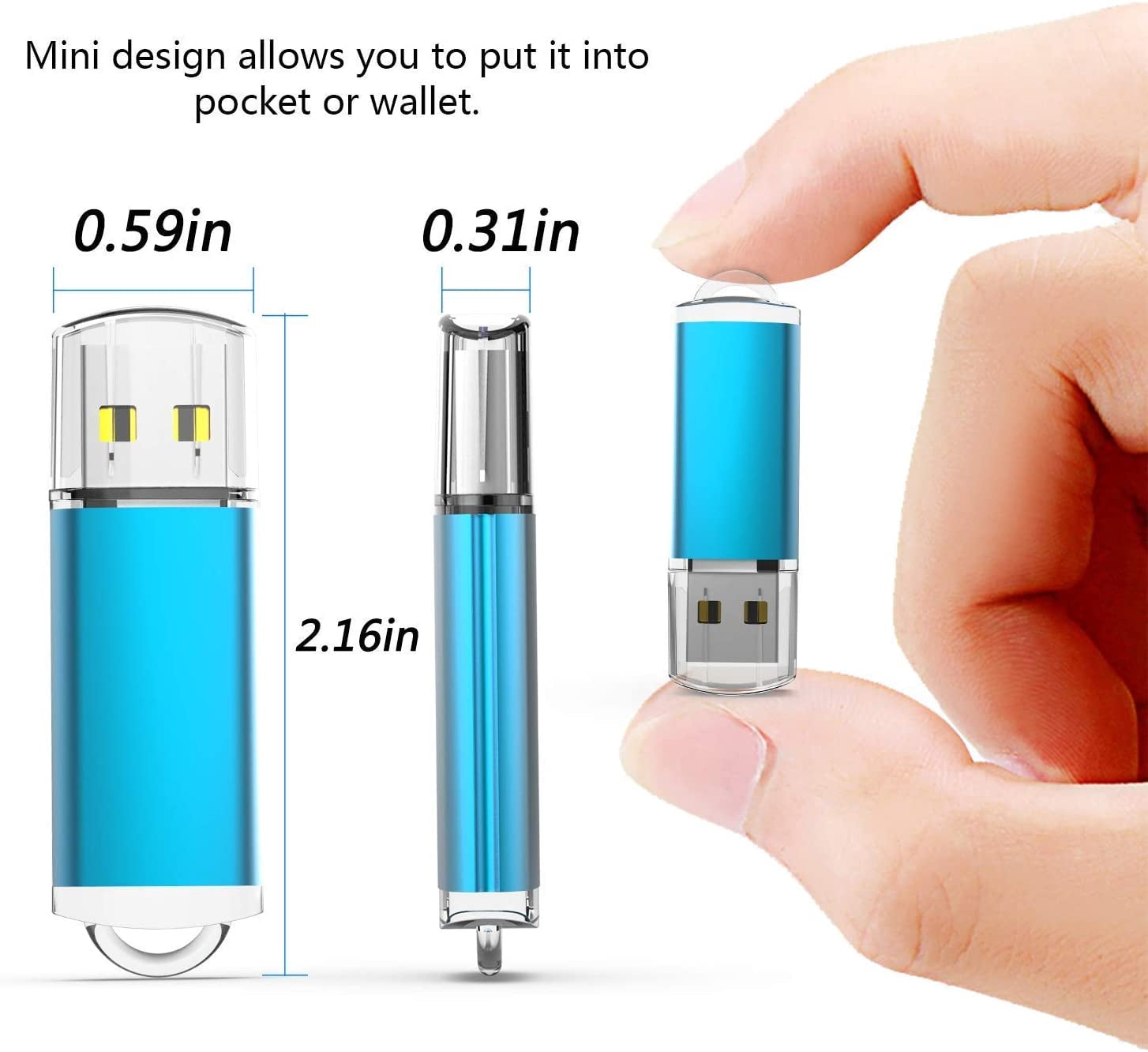 64GB USB 3.0 Flash Drive 10 Pack Flash Drives (64GB 10PACK Blue &nbsp;)