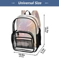 thumbnail image 4 of PVC Transparent Backpacks Clear Backpack for Travel and Outings Rainbow-colored Stars and Dots, 4 of 7