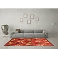 thumbnail image 3 of Ahgly Company Indoor Round Oriental Orange Industrial Area Rugs, 4' Round, 3 of 4