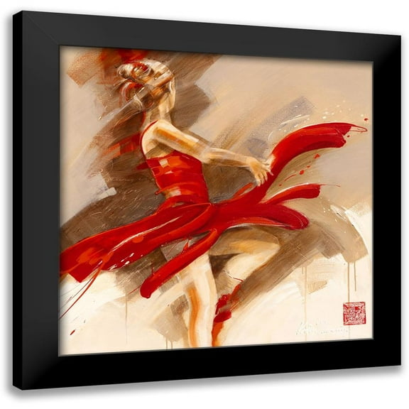 Meijering, Kitty 12x12 Black Modern Framed Museum Art Print Titled - Lost in Motion