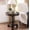 Espresso, variant on 26 Inch Round Wood Pedestal Side Table, Black End Table for Living Room, Compact Pedestal Table for Small Spaces