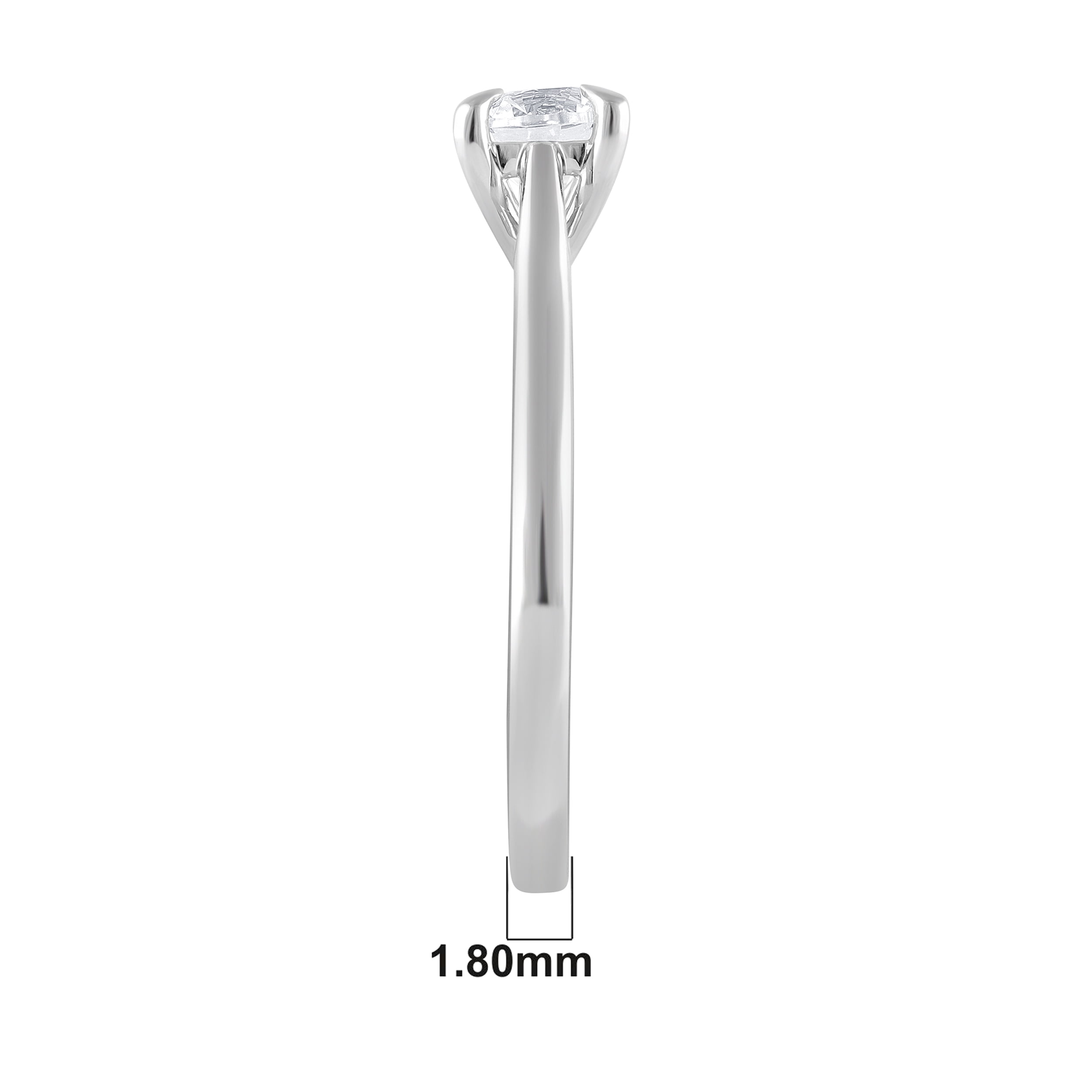 Unique Moments 3/4 Ct Round Lab Grown Diamond Solitaire Engagement Ring in 10K White Gold for Women (J, SI-I1)