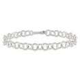 thumbnail image 3 of Sterling Silver Anklet 10 inch 8 mm 10inch Polished Fancy Link, 3 of 5