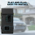 thumbnail image 5 of 20945129 Driver Side Power Master Window Switch Compatible with 2007-2013 Chevy Silverado 1500 2500HD 3500HD GMC Sierra 1500 08-13 Sierra 2500HD 3500HD 09-15 Traverse Front Left Window Buttons, 5 of 5