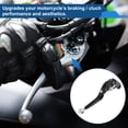 thumbnail image 3 of Palancas de freno y embrague cortas y largas únicas para Honda Rebel/CMX 500/300, palanca de freno ajustable de aleación de aluminio, mango negro con extremo plateado, 3 of 7