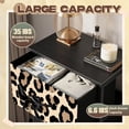 thumbnail image 2 of Modern Dresser for Bedroom with 4 Storage Drawers Cherry Black Bows Leopard Print Dressers Chest of Drawers Steel Framed Fabric Closet Organizers for Dorm Entryway, 2 of 8