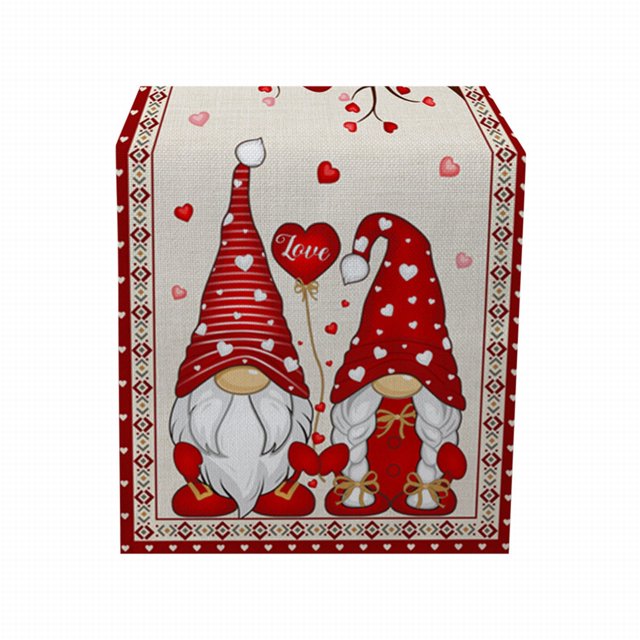 Panxico Mode Femmes Tissu Bande Élastique Double Couche Écharpes Cheveux Impression Florale Queue de Cheval Saint-Valentin Nain de Table Rouge Nappe Décorative Imperméable Serviette de Table