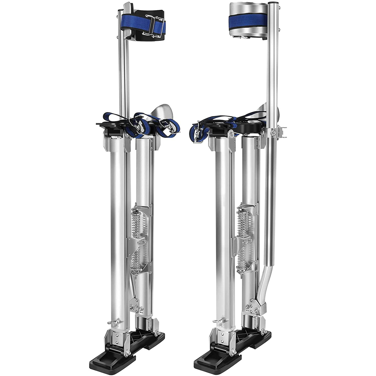 Adjustable Drywall Stilts 24-40 Inch Aluminum Silver Tool For Painting Cosplay 