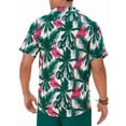 thumbnail image 5 of sogami Short Sleeve Button Up Shirts for Men Flamingo Hawaiian Aloha Shirt, 5 of 7