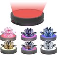 thumbnail image 2 of JAYEGT Variety Colors LED Light Non-Slip Rotating Display Stand , 66lbs Load, 360 Degree Photography Turntable for Glass Crystal Spherical Artwork (8.66inch / 6Color LED Light / Black / Rechargeable), 2 of 8