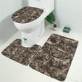 thumbnail image 2 of Brown Camo Deer Tree Pattern Bathroom Rugs Sets 3 Piece,Toilet Cover Set,Absorbent Non Slip Bathroom Mats Sets with U-Shaped Contour Rug Toilet Rug Set, 2 of 5