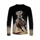 thumbnail image 4 of Camisas de Otoño Para Hombres Camiseta de Manga Larga Cuello Redondo Estampado de Caballos En 3D Estampados Gráficos Tops Blusa Informal Odeerbi ODB-4, 4 of 7