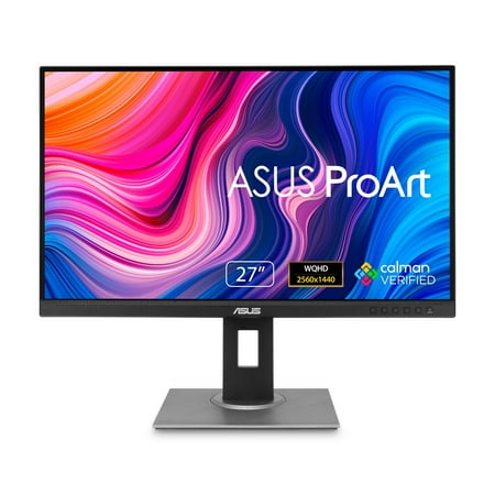 ASUS ProArt Display PA278QV 27” WQHD (2560 x 1440) Monitor, 100% sRGB/Rec. 709 ?E < 2, IPS, DisplayPort HDMI DVI-D Mini DP, Calman Verified, Eye Care, Anti-glare, Tilt Pivot Swivel Height Adjustable