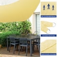 thumbnail image 4 of HOMEYA Sun Shade Sail Rectangle 12' x 12' Outdoor Garden Patio Party Sunscreen Awing Triangle Canopy 98% UV Block with Free Rope, 4 of 6