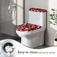 thumbnail image 5 of HELLHERO Valentine's Day Toilet Seat Lid Cover Set & 2-Piece Toilet Top Cover Set & Elastic Edge for Bathroom Home Comfort, 5 of 6