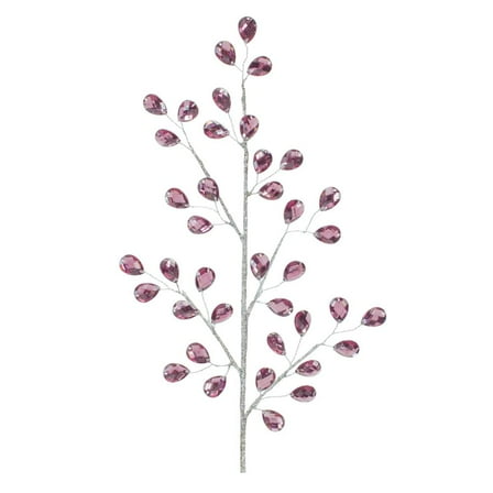 Melrose Glittered Jeweled Artificial Christmas Sprays - 29.25" - Purple - Set of 2