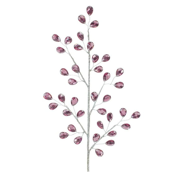 Melrose Glittered Jeweled Artificial Christmas Sprays - 29.25" - Purple - Set of 2