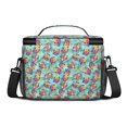 thumbnail image 3 of Pioneer Flower Floral Print Pattern Insulated Lunch Box for Women Men, Medium Leakproof Cooler Bag with Adjustable Strap, 10"x6.7"x8", 3 of 6