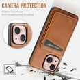 thumbnail image 3 of Cutyskin for iPhone 14 Plus Wallet Case, Detachable Credit Card Holder [RFID Blocking] [Compatible with MagSafe] Premium PU Leather Kickstand Back Flip Magnetic Clasp Shockproof Case, Brown, 3 of 11
