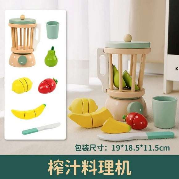 Kids Wooden Toys Simulation Kitchen Toy Pretend Play Afternoon Tea Dessert Coffee Machine Mixer Juicer Ice Cream Gift For Chlid