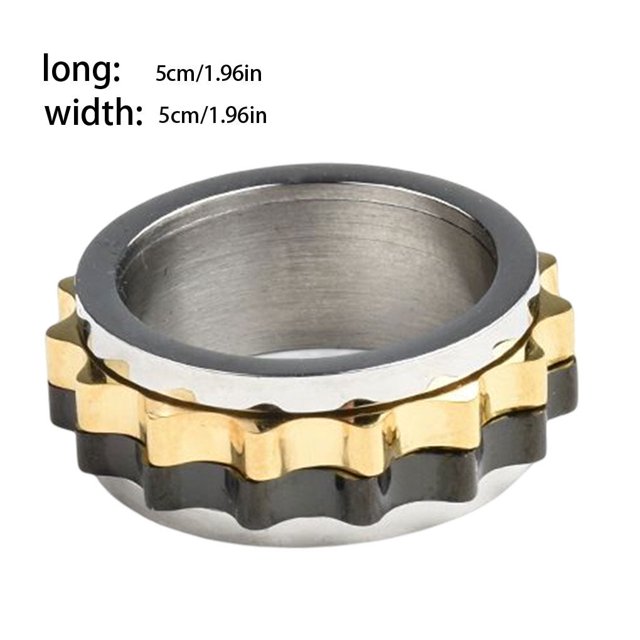 pitrice Rotatable Men Ring Special Design Personalized Rings Multipurpose Finger Jewelry Decoration Accessories Christmas Birthday Primary color 8#