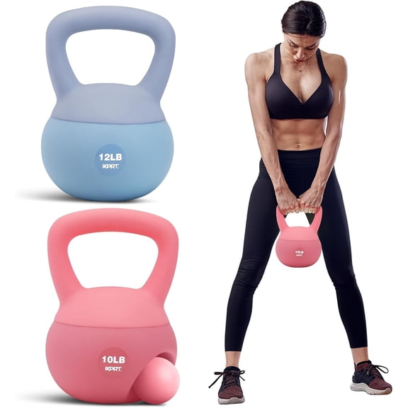 YSHIHAO Professional Soft Kettlebell, Sand-Filled Protective Shell, 10/12 lb, Anti-Slip Wide Grip, Floor-Safe Home Gym