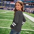 thumbnail image 7 of Babcutegg Boys and Girls Long Sleeve Printed T-Shirt – Casual Round Neck Cotton Top with Rugby-Inspired Graphic Design for Everyday Wear Gray Size 5-6, 7 of 7
