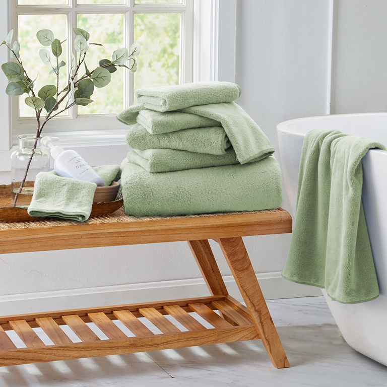 Excelsior Int 6-Piece Oversize Bath Towel Set - 27x55 Soft Extra Absorbent Cotton (Multicolor)