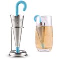thumbnail image 1 of Juego de té de acero inoxidable, colador de té grande extraíble creativo en forma de paraguas, filtro de té de silicona de grado alimenticio de malla fina para tazas grandes, 1 of 5