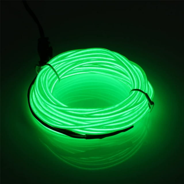 5M EL Wire EL Cable Neon Light Lighting Electroluminescence Battery Operated for Party Halloween (Green)