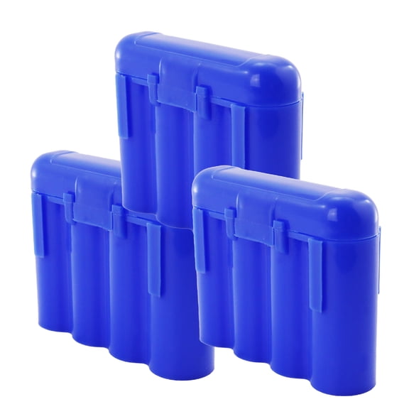 3 Pack AA AAA CR123A Blue Battery Holder Storage Cases