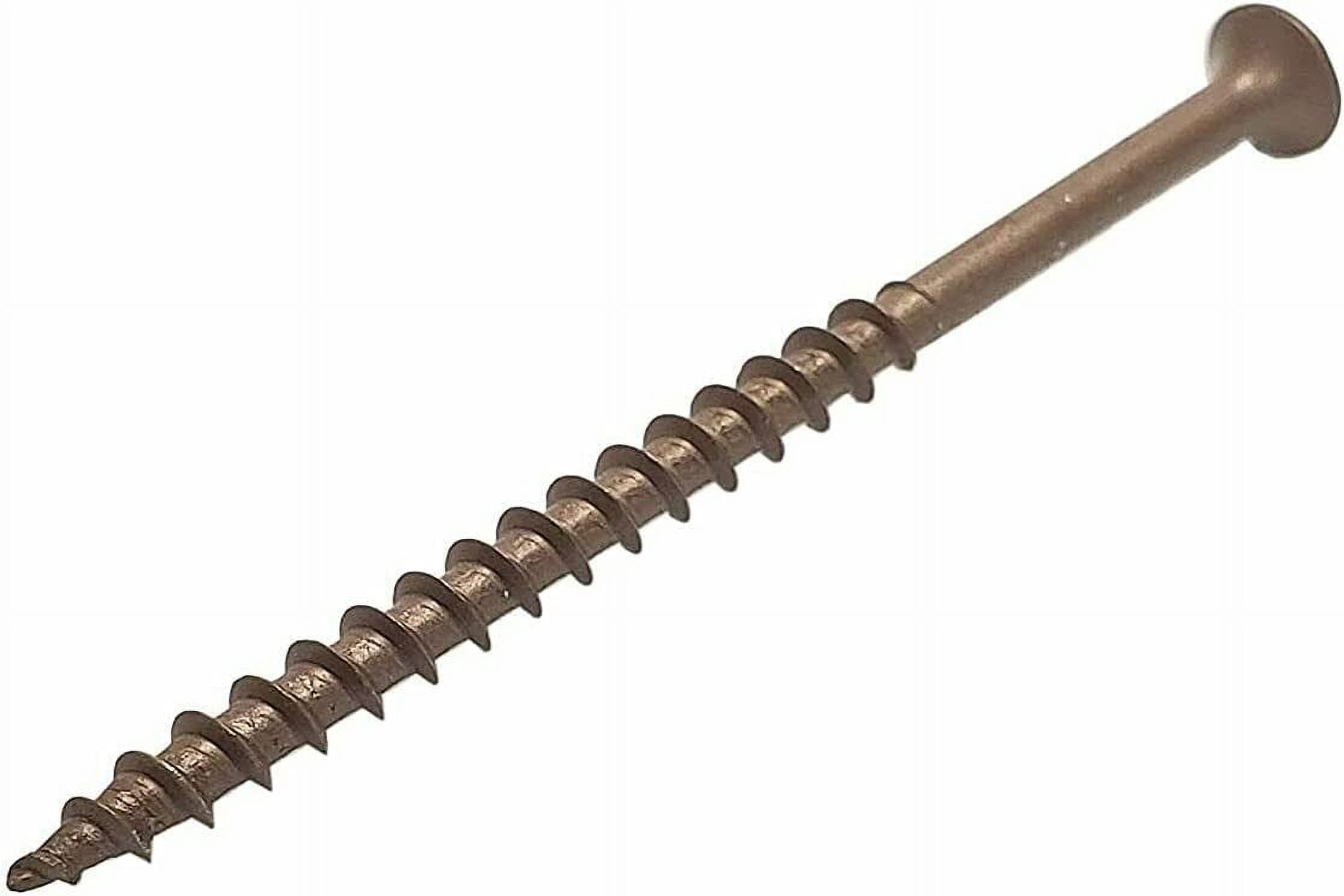 #8 x 3" Deck Screws | Square Drive | Bugle Head | Brown Ruspert | 250pcs Box