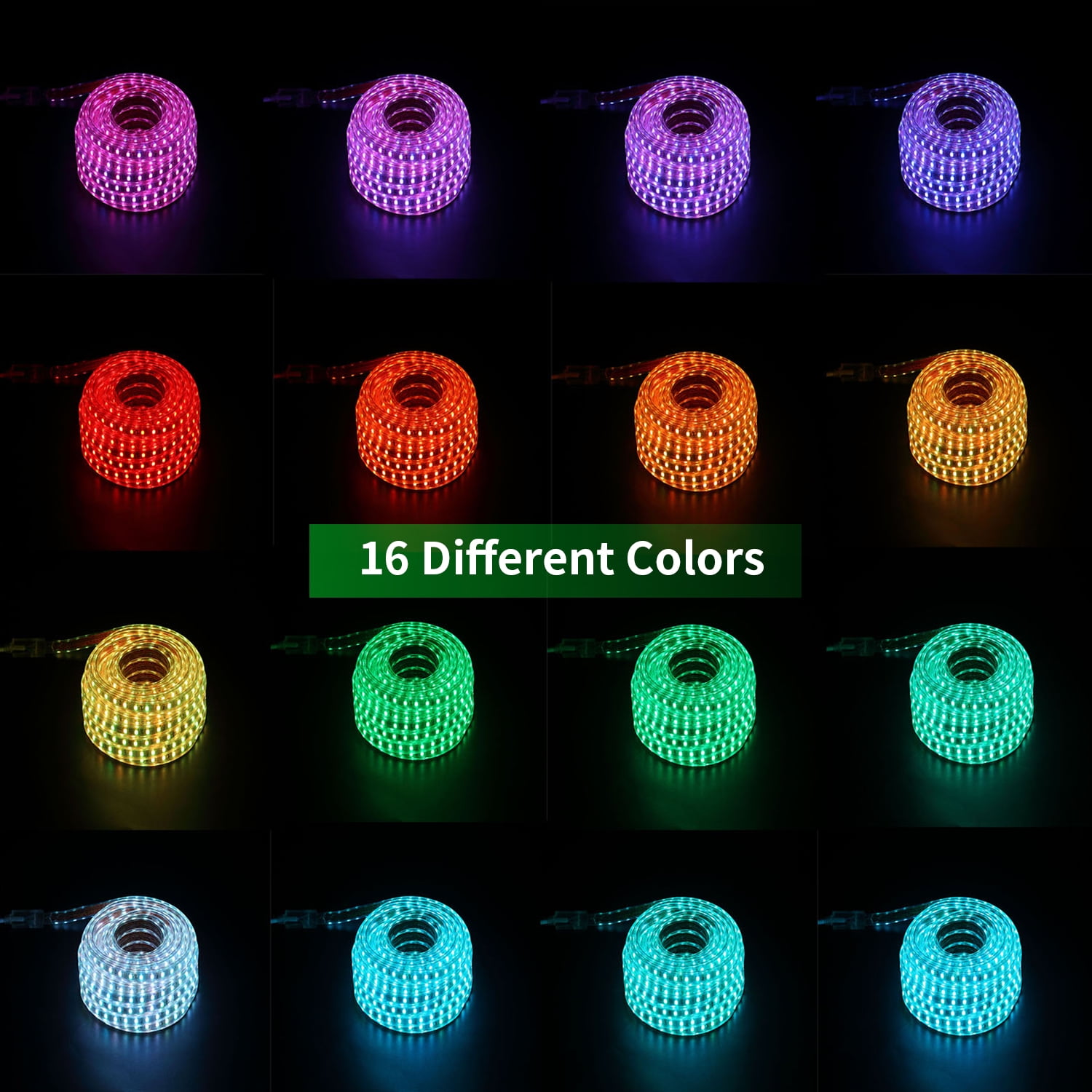 Ainfox 150FT LED Rope Lights, Waterproof 16 Colors Changing RGB Strips Light with Remote Controller for Outdoor ＆ Indoor Use SMD5050 Flexible Dimma