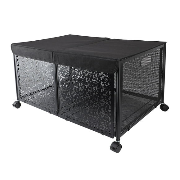 Toy Storage Box, Metal Toy Organizers and Storage Bins, 70L Large Toy Box for Boys Girls, Toys Storage Chest with Wheels, Collapsible Kids Toy Storage Organizer for Living Room