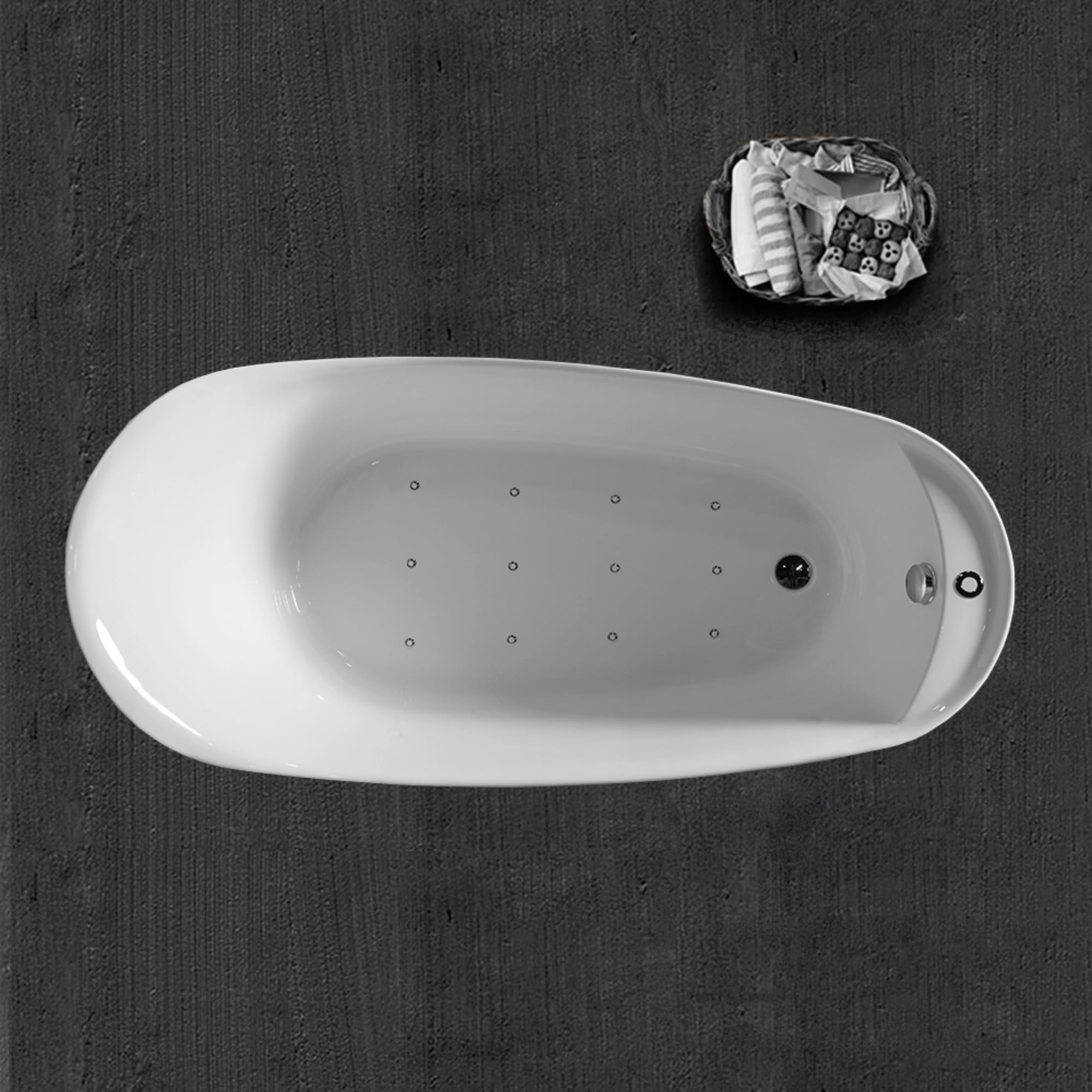 Woodbridge 67" x 31.5" Deluxe Air Bubble Freestanding Bathtub B0033