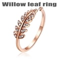 thumbnail image 2 of PVCS The Fashion Set Diamond Leaf Opening Ring Reveals Your Unique Personality, 2 of 2