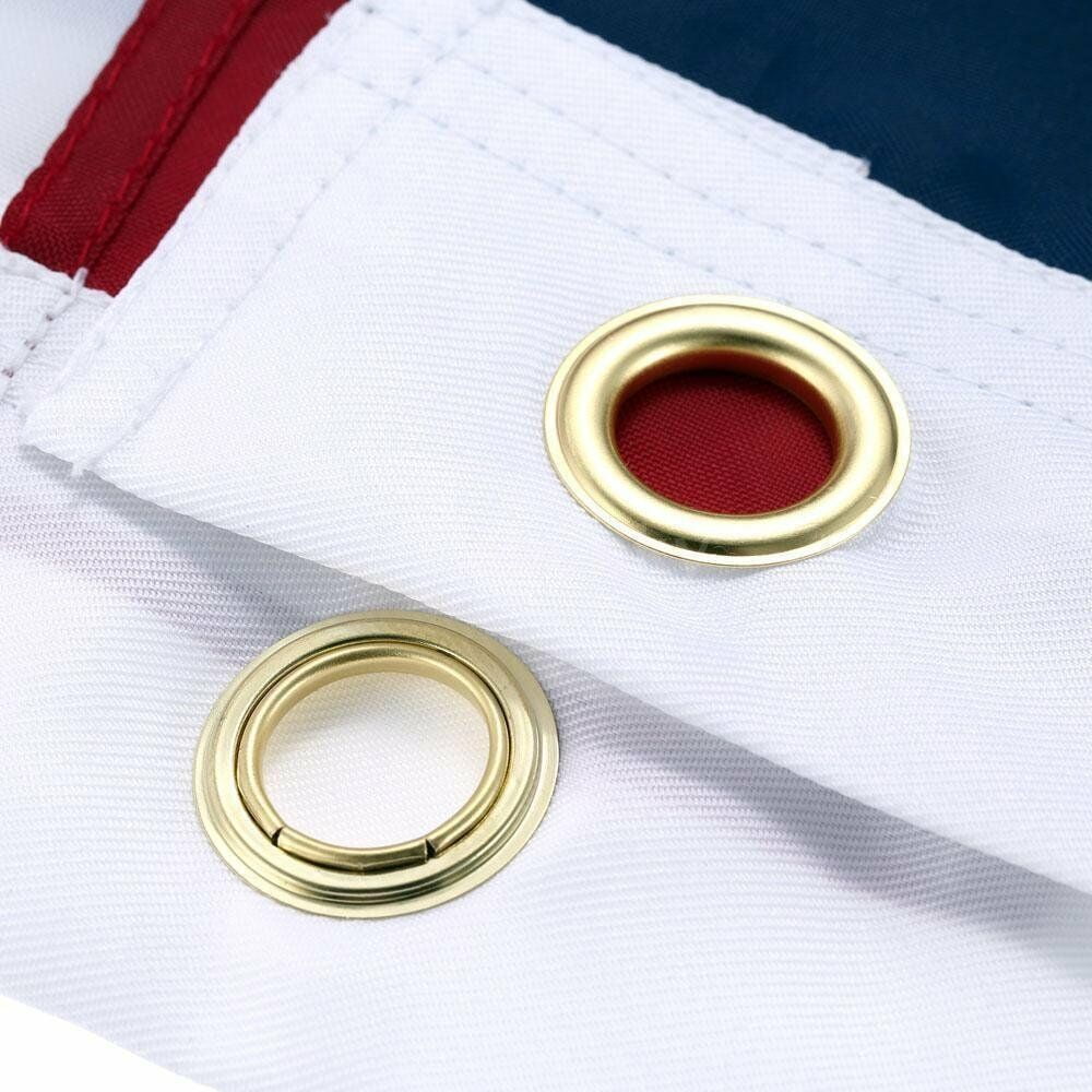 2x3 USA American Flag Nylon Heavy Duty Embroidered Stars Sewn Stripes Grommets